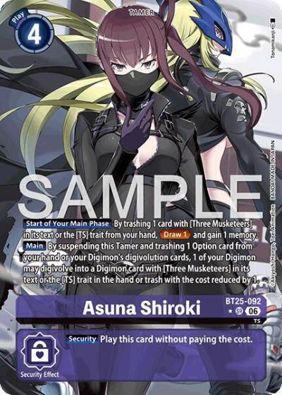 Asuna Shiroki Alternate Art BT25-092 SR Dual Revolution Digimon card