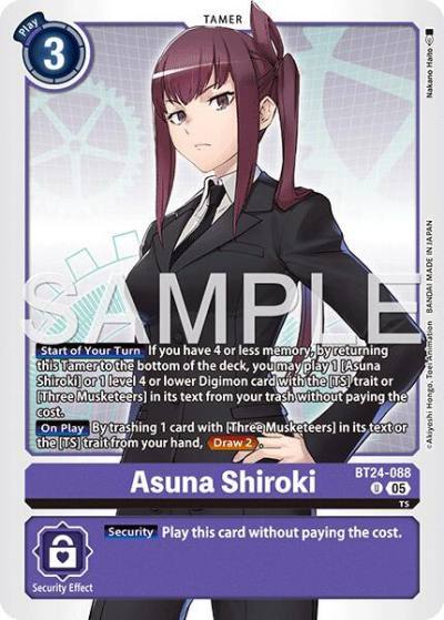Asuna Shiroki BT24-088 UC Time Stranger Digimon card