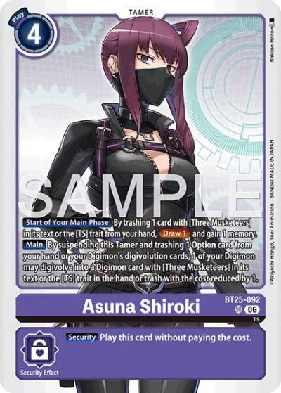 Asuna Shiroki BT25-092 SR Dual Revolution Digimon card