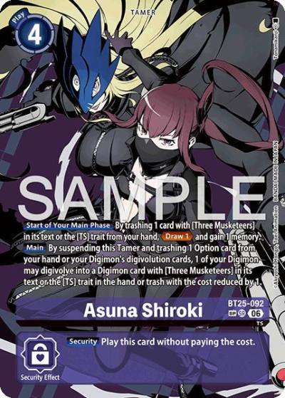 Asuna Shiroki SP BT25-092 SR Dual Revolution Digimon card