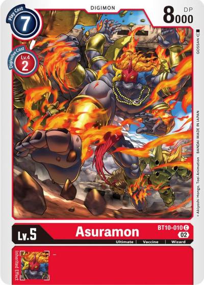 Asuramon BT10-010 C Xros Encounter Digimon card