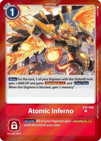 Atomic Inferno Event Pack 7 BT4-098 C Great Legend Digimon card