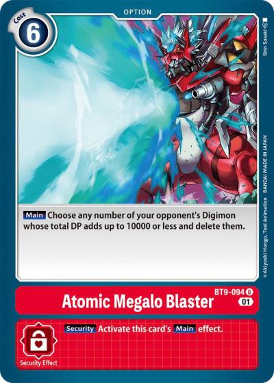 Atomic Megalo Blaster BT9-094 U X Record Digimon card