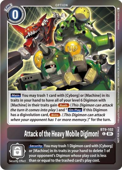 Attack of the Heavy Mobile Digimon Event Pack 5 BT9-102 C X Record Digimon card
