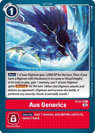 Aus Generics ST12-14 C Starter Deck 12: Jesmon Digimon card
