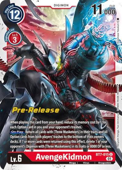 AvengeKidmon BT7-015 U Next Adventure Pre-Release Cards Digimon card