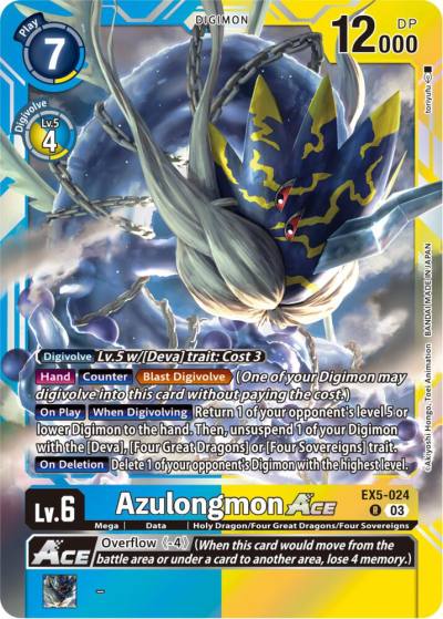 Azulongmon ACE EX5-024 R Animal Colosseum Digimon card