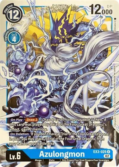 Azulongmon EX3-025 R Revision Pack Cards Digimon card