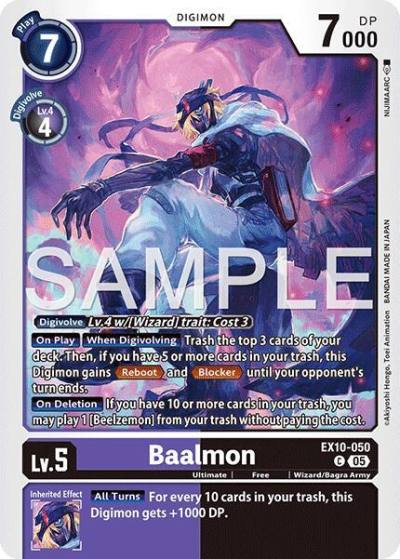 Baalmon EX10-050 C Sinister Order Digimon card