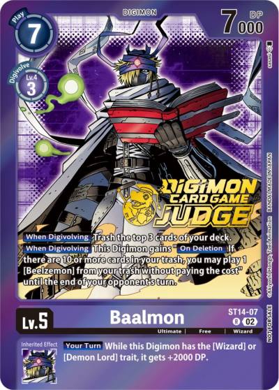 Baalmon Judge Pack 4 ST14-07 R Starter Deck 14: Beelzemon Advanced Deck Set Digimon card