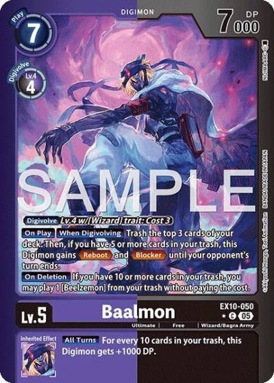 Baalmon Limited Foil EX10-050 C Sinister Order Digimon card