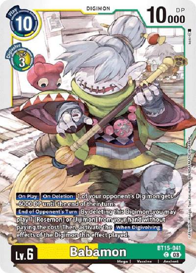 Babamon BT15-041 C Exceed Apocalypse Digimon card