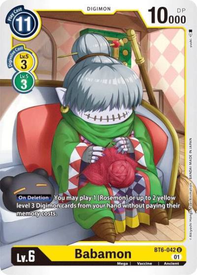 Babamon BT6-042 U Double Diamond Digimon card