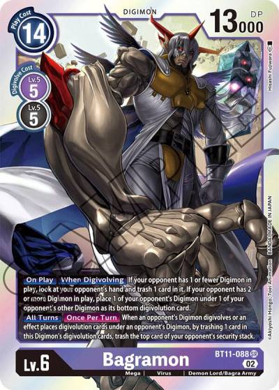Bagramon BT11-088 SR Dimensional Phase Digimon card