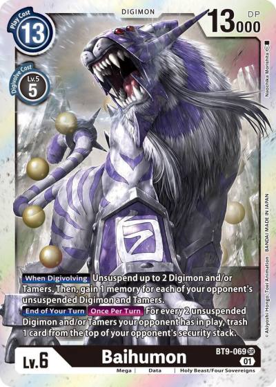 Baihumon BT9-069 SR X Record Digimon card