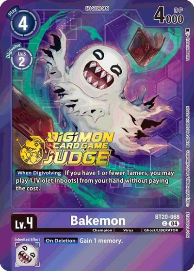 Bakemon Judge Pack 2025 Wave 1 BT20-068 C Release Special Booster 2.5 Digimon card