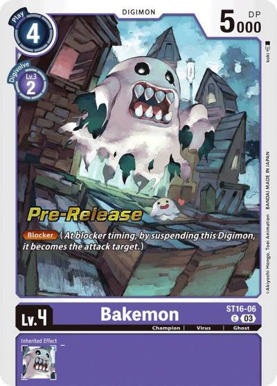 Bakemon ST16-06 C Starter Deck 16: Wolf of Friendship Pre-Release Cards Digimon card