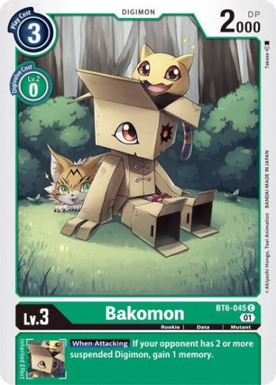 Bakomon BT6-045 C Double Diamond Digimon card