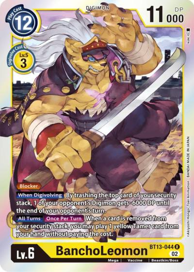 BanchoLeomon BT13-044 R Versus Royal Knights Digimon card