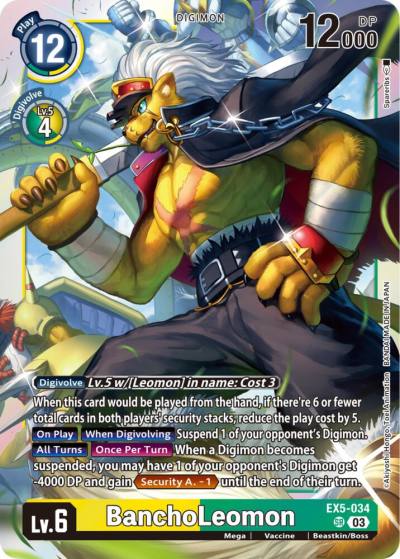 BanchoLeomon EX5-034 SR Animal Colosseum Digimon card