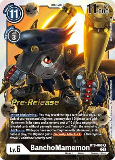 BanchoMamemon BT8-068 R New Awakening Pre-Release Cards Digimon card