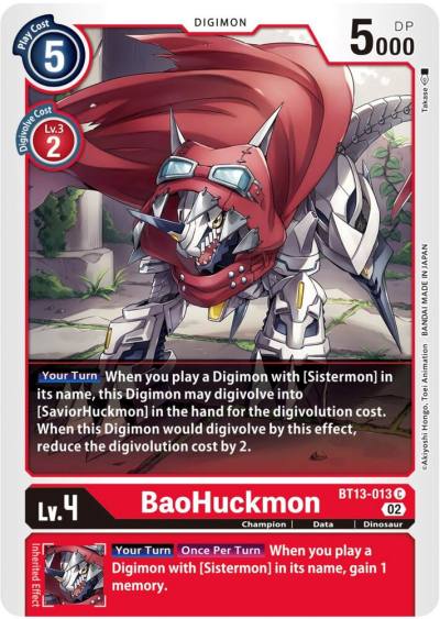 BaoHuckmon BT13-013 C Versus Royal Knights Digimon card