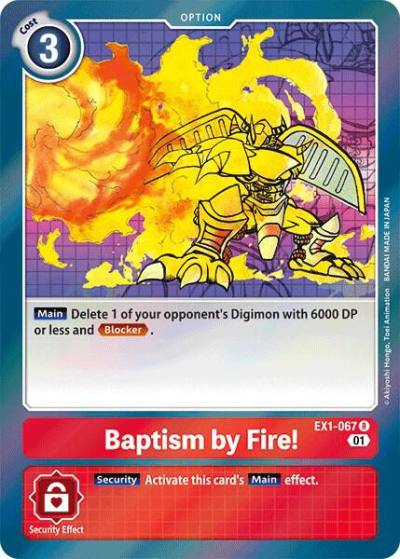 Baptism by Fire EX1-067 R Classic Collection Digimon card