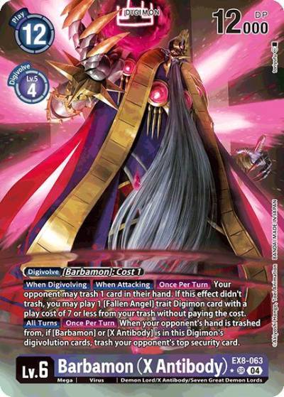 Barbamon X Antibody Alternate Art EX8-063 SR Chain of Liberation Digimon card