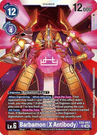 Barbamon X Antibody EX8-063 SR Chain of Liberation Digimon card