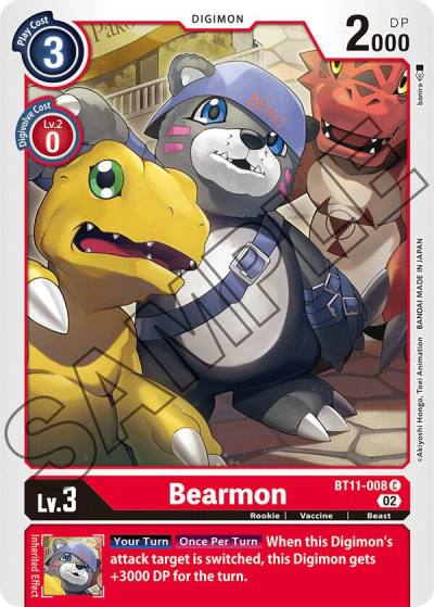 Bearmon BT11-008 C Dimensional Phase Digimon card