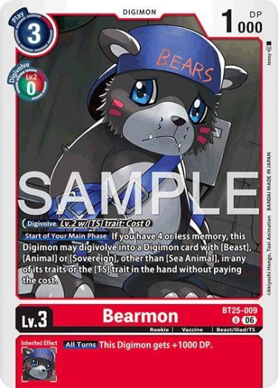 Bearmon BT25-009 U Dual Revolution Digimon card