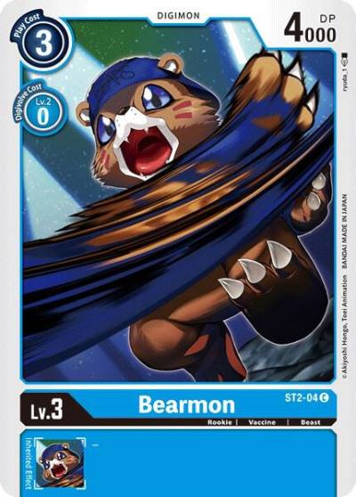 Bearmon ST2-04 C Starter Deck 02: Cocytus Blue Digimon card