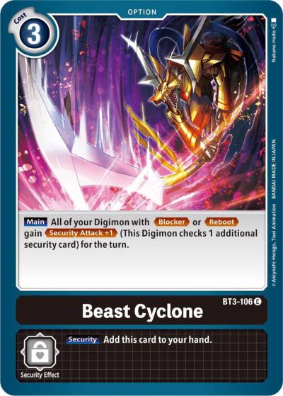 Beast Cyclone BT3-106 C Release Special Booster 1.5 Digimon card