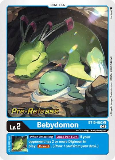 Bebydomon BT10-002 U Xros Encounter Pre-Release Cards Digimon card