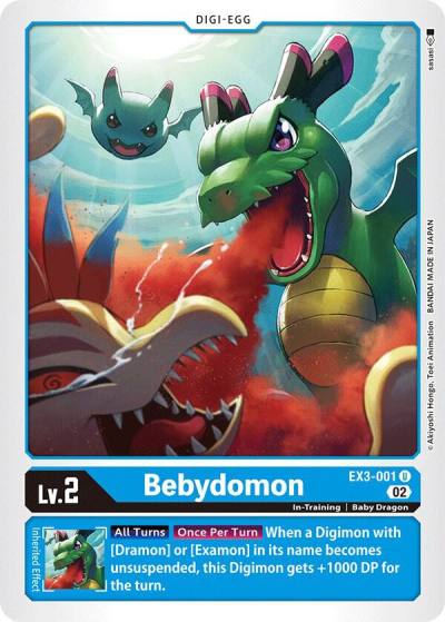 Bebydomon EX3-001 U Draconic Roar Digimon card