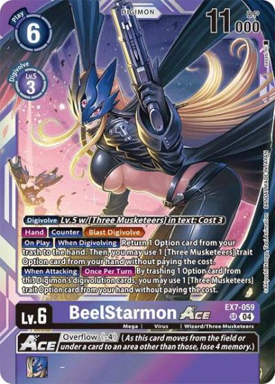 BeelStarmon ACE EX7-059 SR Digimon LIBERATOR Digimon card