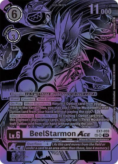 BeelStarmon ACE Textured EX7-059 SR Digimon LIBERATOR Digimon card