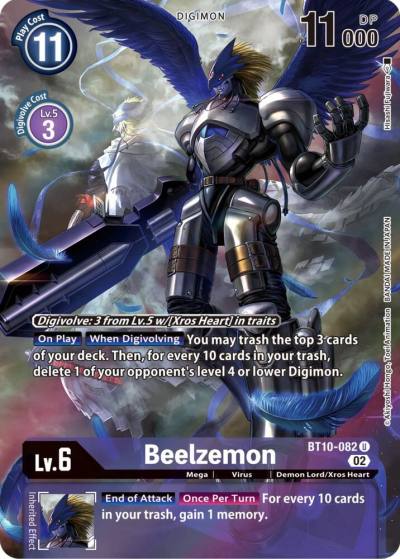 Beelzemon Alternate Art BT10-082 U Xros Encounter Digimon card