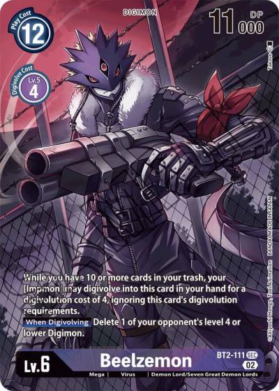 Beelzemon Alternate Art BT2-111 SEC Starter Deck 14: Beelzemon Advanced Deck Set Digimon card