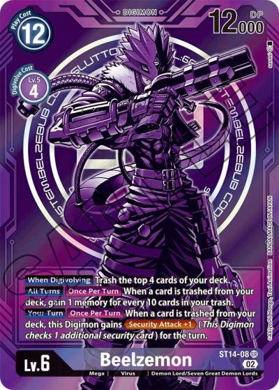 Beelzemon Alternate Art ST14-08 SR Starter Deck 14: Beelzemon Advanced Deck Set Digimon card