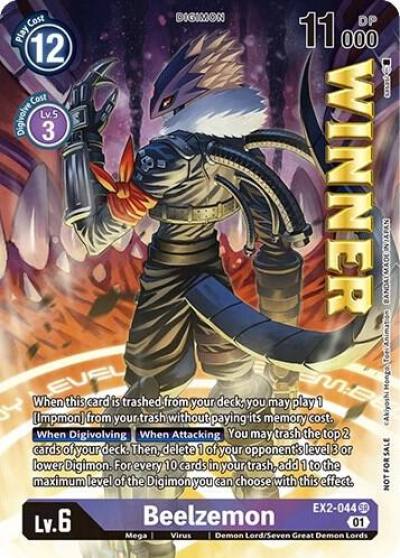 Beelzemon April 2023 Beelzemon Special EX2-044 SR Starter Deck 14: Beelzemon Advanced Deck Set Pre-Release Cards Digimon card