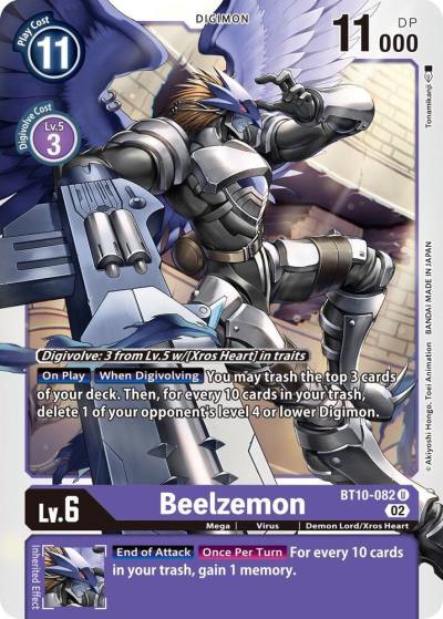 Beelzemon BT10-082 U Xros Encounter Digimon card