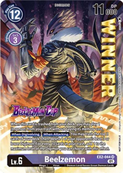 Beelzemon Beelzemon Cup Winner EX2-044 SR Starter Deck 14: Beelzemon Advanced Deck Set Pre-Release Cards Digimon card