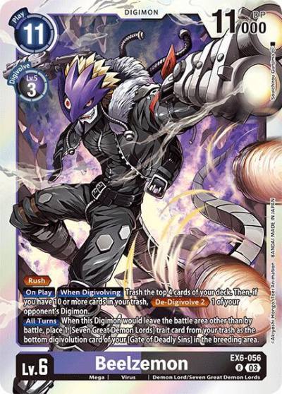 Beelzemon EX6-056 R Infernal Ascension Digimon card