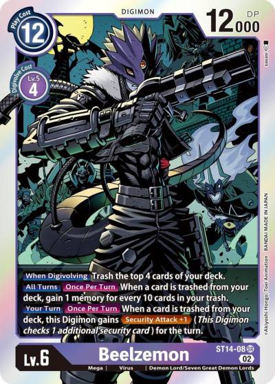 Beelzemon ST14-08 SR Starter Deck 14: Beelzemon Advanced Deck Set Digimon card