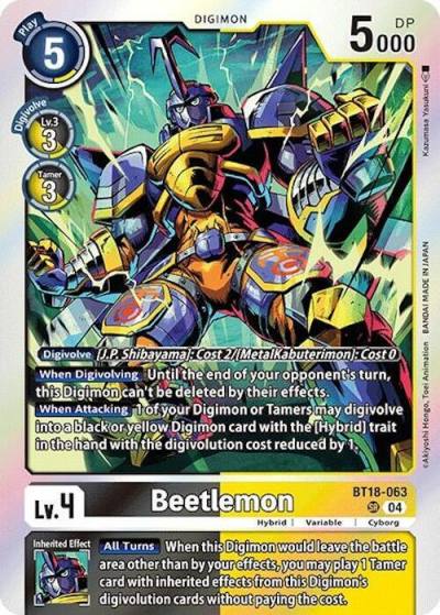 Beetlemon BT18-063 SR Release Special Booster 2.0 Digimon card