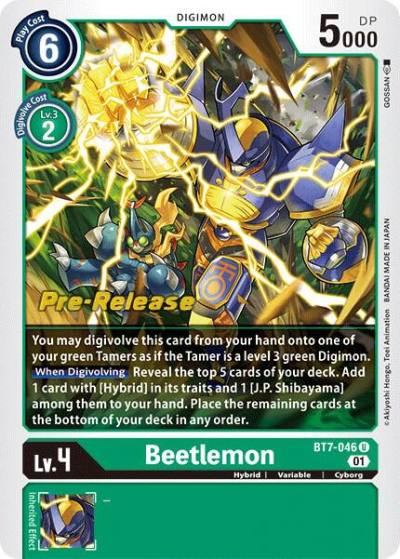 Beetlemon BT7-046 U Next Adventure Pre-Release Cards Digimon card