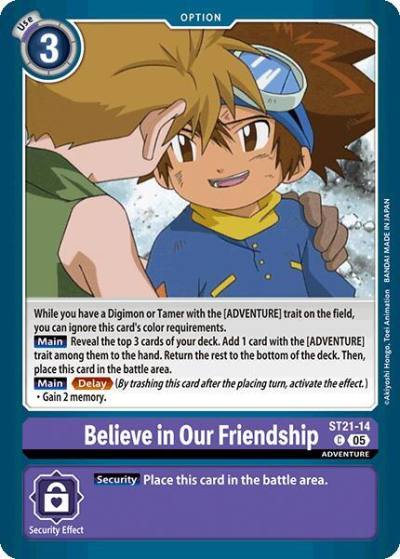 Believe in Our Friendship ST21-14 C Starter Deck 21: Hero of Hope Digimon card