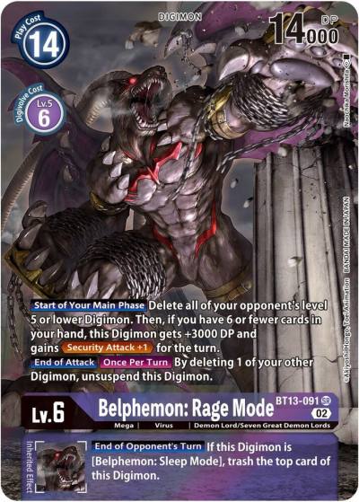 Belphemon Rage Mode Alternate Art BT13-091 SR Versus Royal Knights Digimon card