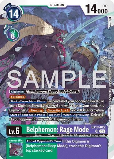 Belphemon Rage Mode EX10-022 SR Sinister Order Digimon card